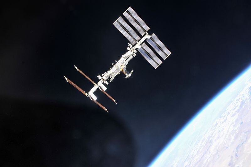 ISS photographed by Expedition 56 crew members from a Soyuz
