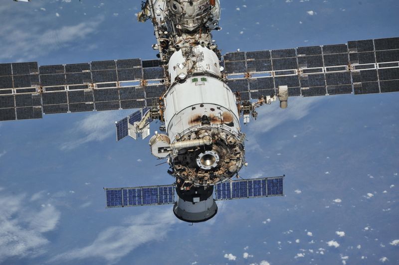 FILE PHOTO: ISS photographed by Expedition 56 crew members from