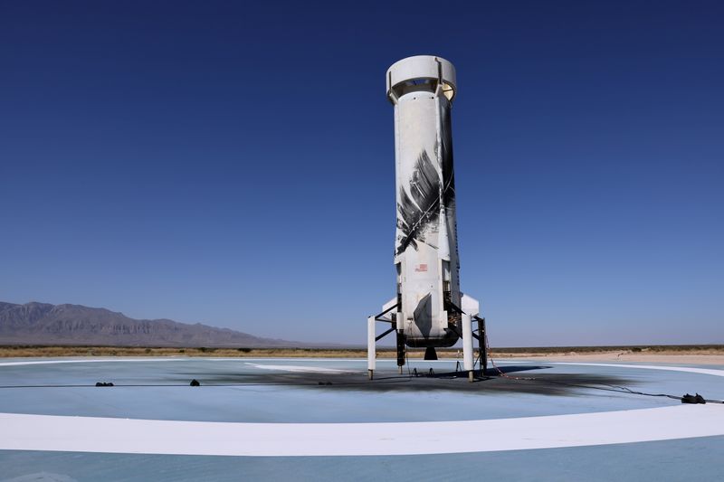 FILE PHOTO: Blue Origin’s reusable rocket engine New Shepard is