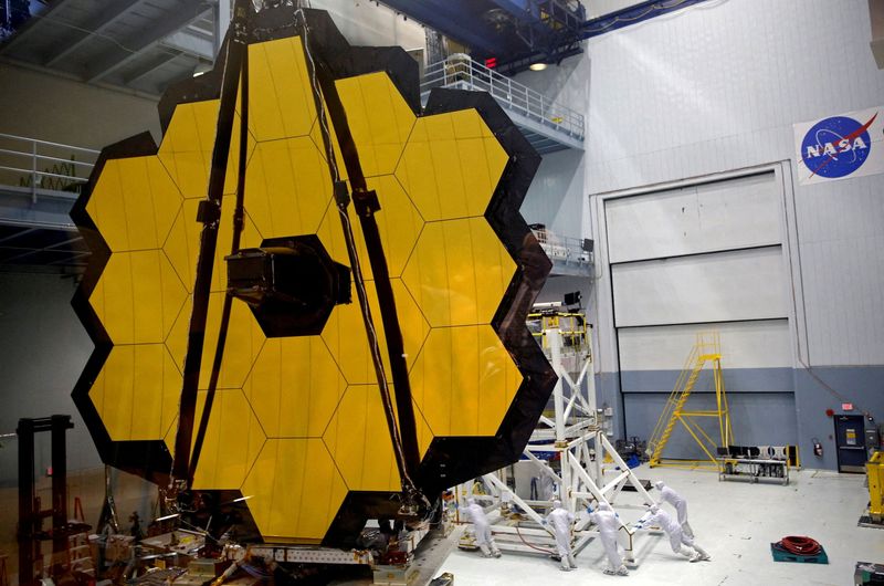 FILE PHOTO: James Webb Space Telescope Mirror unveiling event at