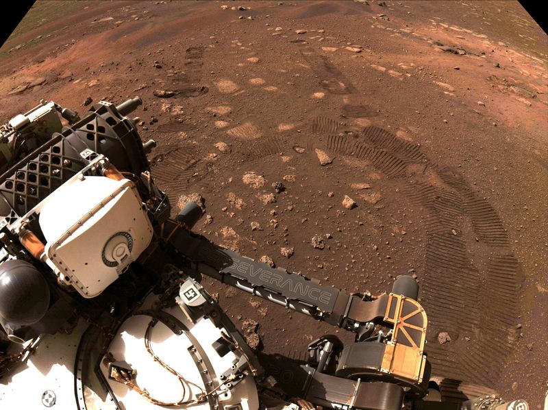 NASA’s Mars rover Perseverance takes its first, short drive on