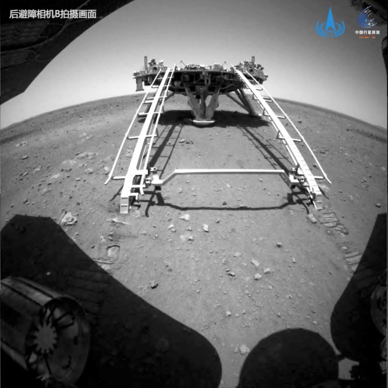 Handout image of Chinese rover Zhurong of the Tianwen-1 mission