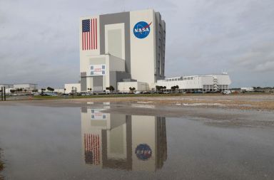 The massive Vehicle Assembly Building where NASA’s powerful new 322-foot-tall
