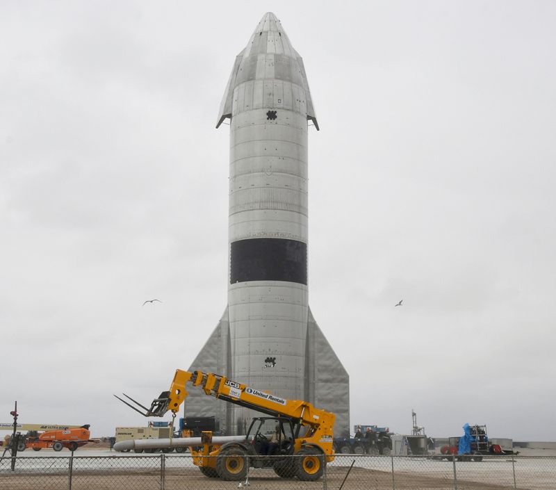 FILE PHOTO: SpaceX SN15 starship prototype is seen as it