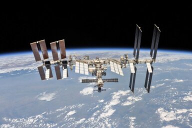 FILE PHOTO: ISS photographed by Expedition 56 crew members from