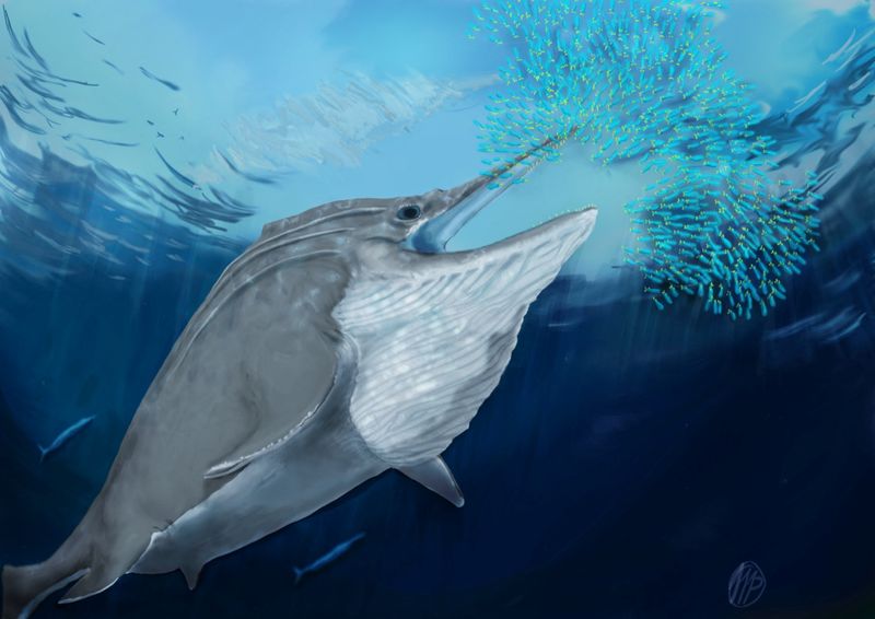 Artist’s rendering shows a giant ichthyosaur from the Late Triassic