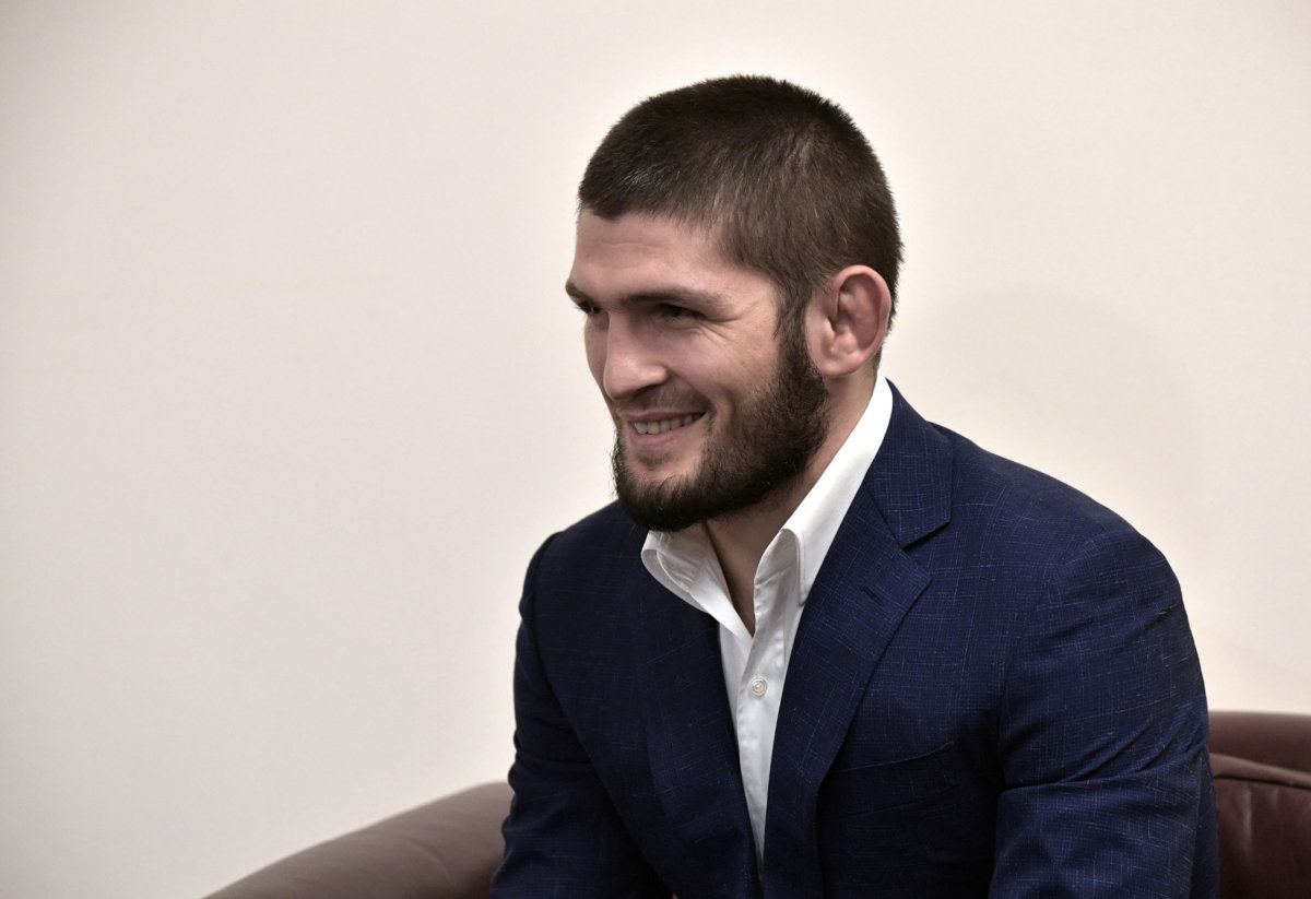 Russian mixed martial arts fighter Nurmagomedov meets with President Putin
