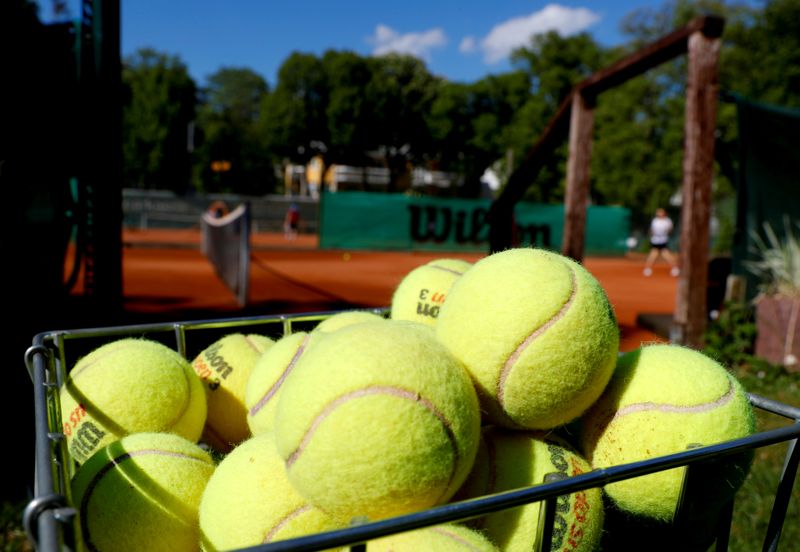 FILE PHOTO: Reopening of tennis courts in Vienna