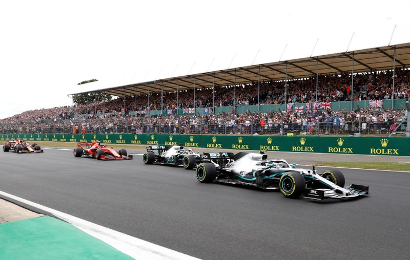 FILE PHOTO: Action from the 2019 British Grand Prix at