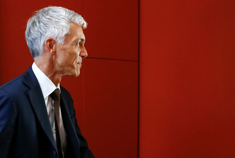 Swiss Attorney General Michael Lauber arrives before an interview by
