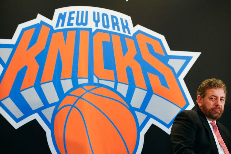 FILE PHOTO:  New York Knicks owner Dolan looks on