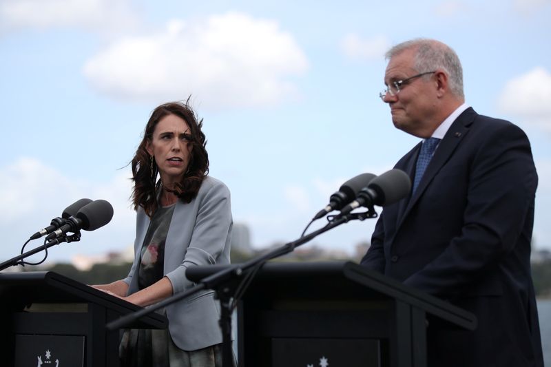 New Zealand Prime Minister Ardern and Australian Prime Minister Morrison