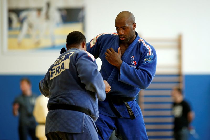 FILE PHOTO: French judoka Teddy Riner, named France’s flag-bearer for