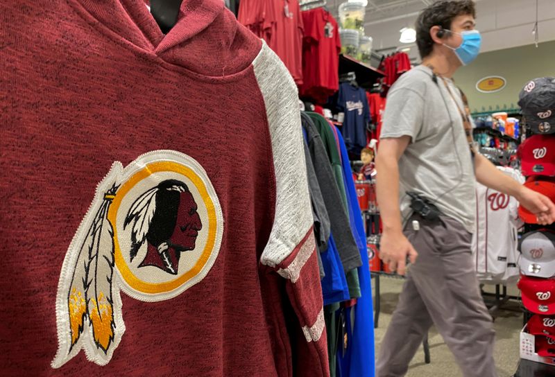 FILE PHOTO: Washington Redskins attire for sale at a store