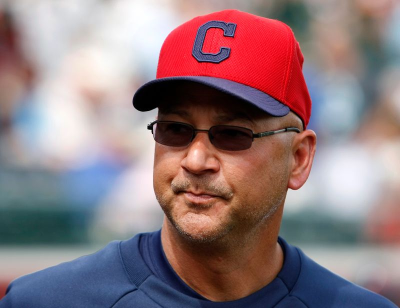 Indians’ Terry Francona looks on during their MLB Cactus League