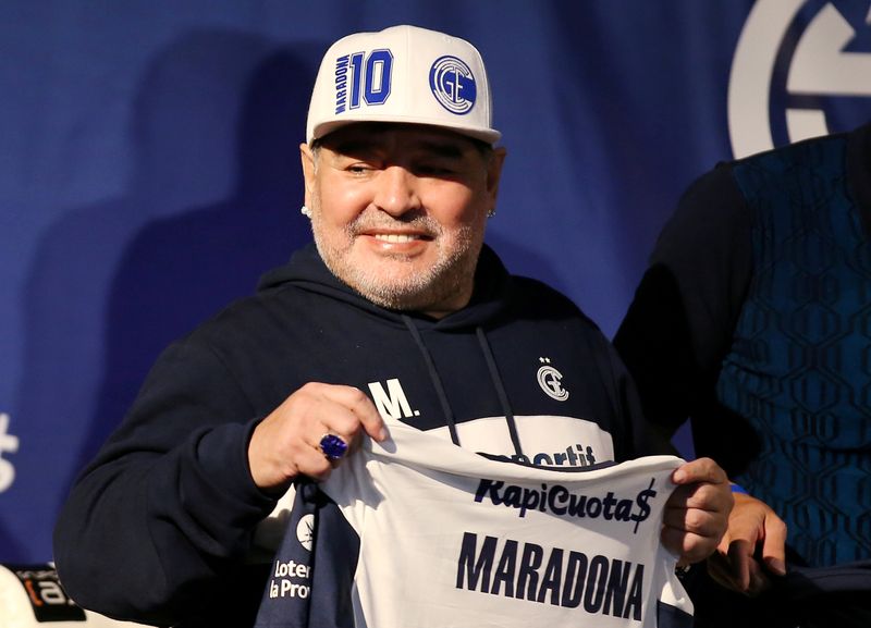 FILE PHOTO: Argentina – Diego Maradona unveiled as new Gimnasia