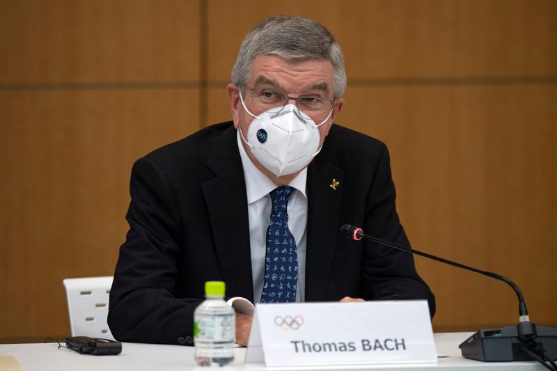 International Olympic Committee President Thomas Bach attends a news conference