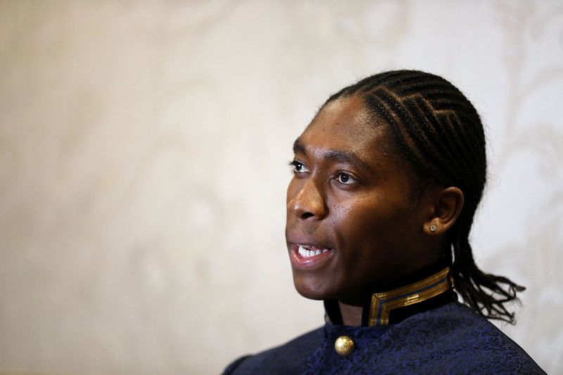 South African athlete Semenya speaks at a women’s conference in