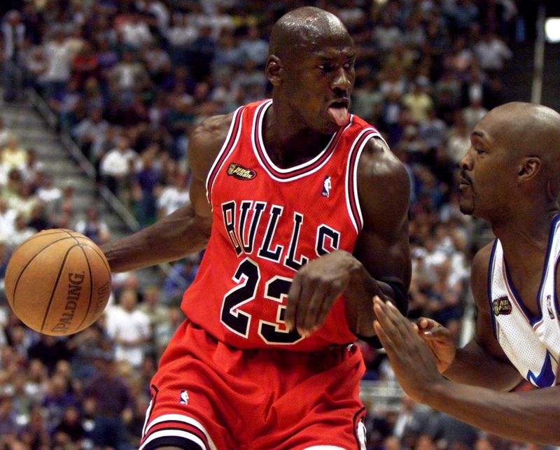FILE PHOTO: Chicago Bulls guard Michael Jordan of the defending