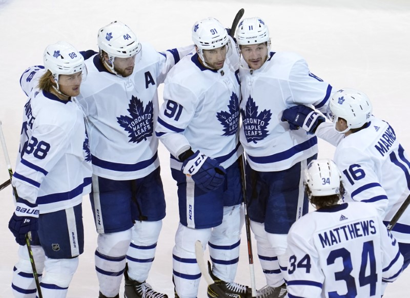 NHL: Eastern Conference Qualifications-Toronto Maple Leafs at Columbus Blue Jackets