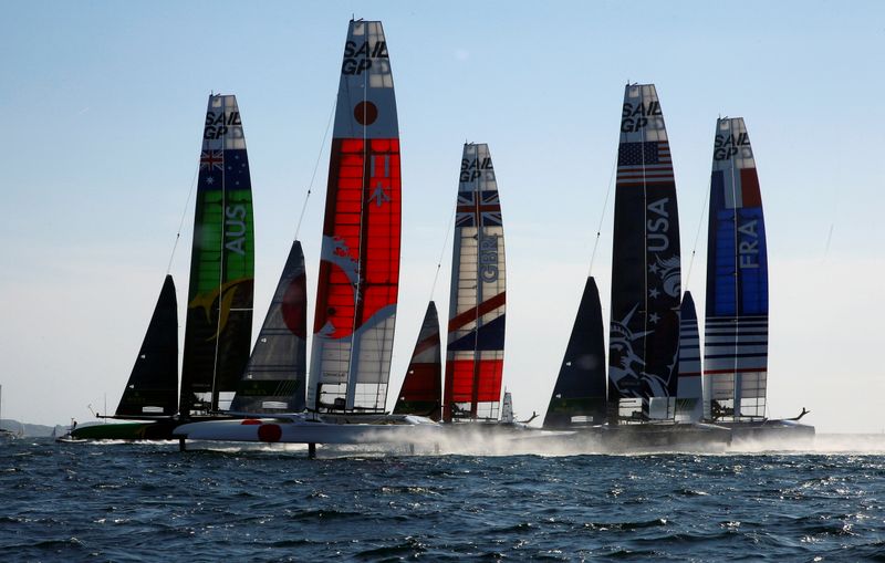 SailGP Teams compete during the start of the day one