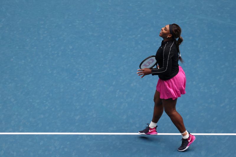 Serena Williams of the U.S. competes in a tennis tournament