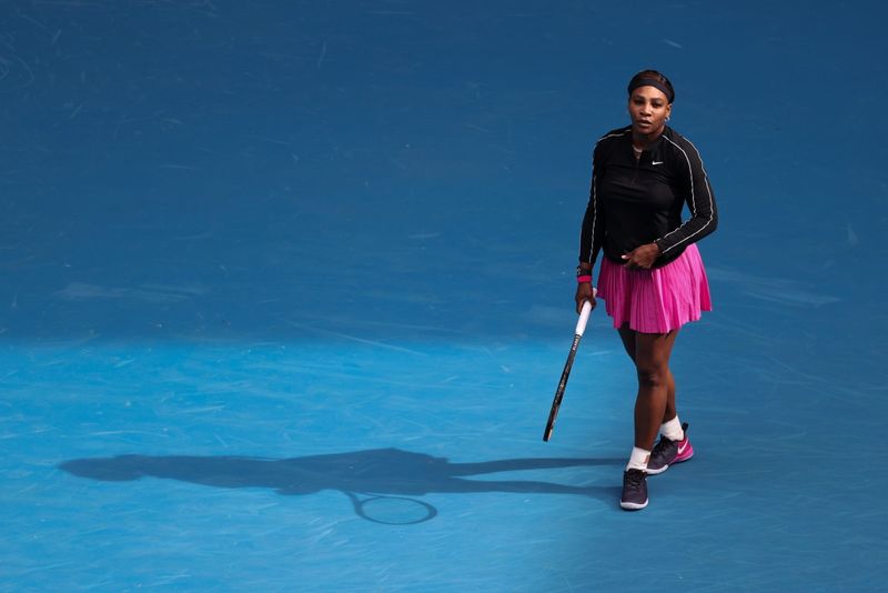 Serena Williams of the U.S. competes in a tennis tournament