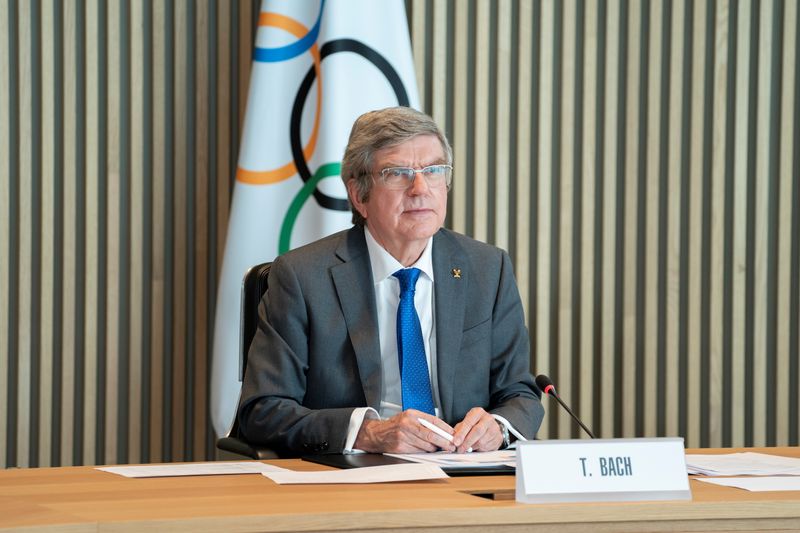 IOC President Bach welcomes participants to the virtual International Olympic