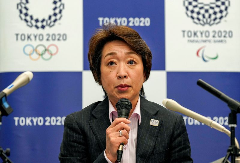 FILE PHOTO: Tokyo 2020 President Seiko Hashimoto speaks to media