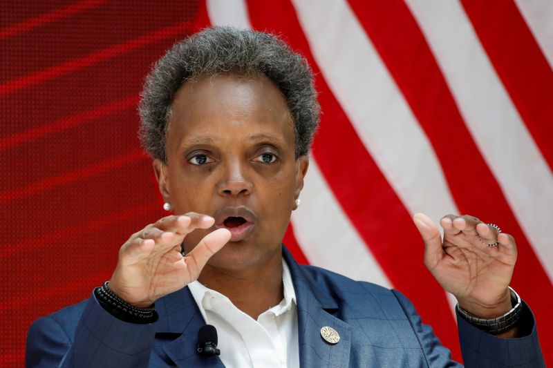 FILE PHOTO: Chicago’s Mayor Lori Lightfoot attends a science initiative