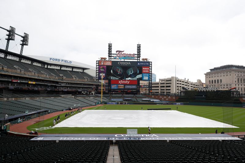 FILE PHOTO: Detroit’s Comerica Park during a weather delay