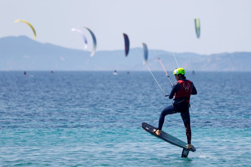 France’s Axel Mazella, double kitefoil world champion, ready for kitefoil