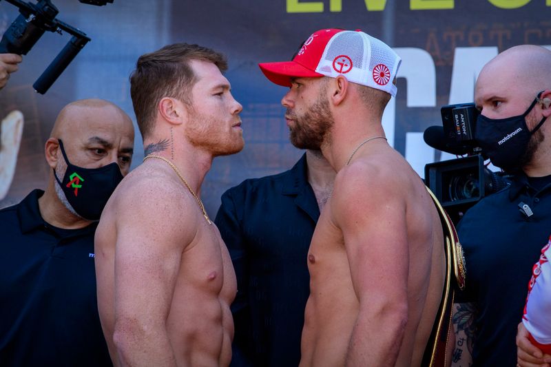 Boxing: Canelo vs Saunders-Weigh Ins