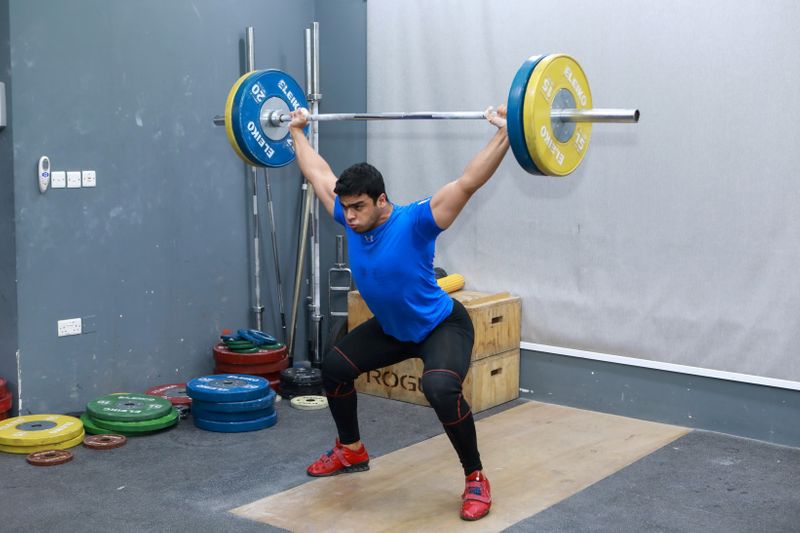 Gaza weight-lifter Mohammad Hamada who is the first Palestinian to