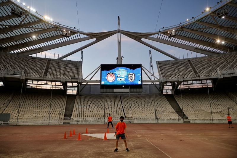 FILE PHOTO: General view inside Olympic stadium in Athens, Greece
