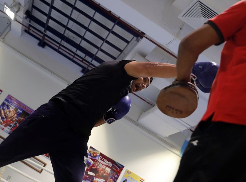 Egyptian boxers train for the Olympics