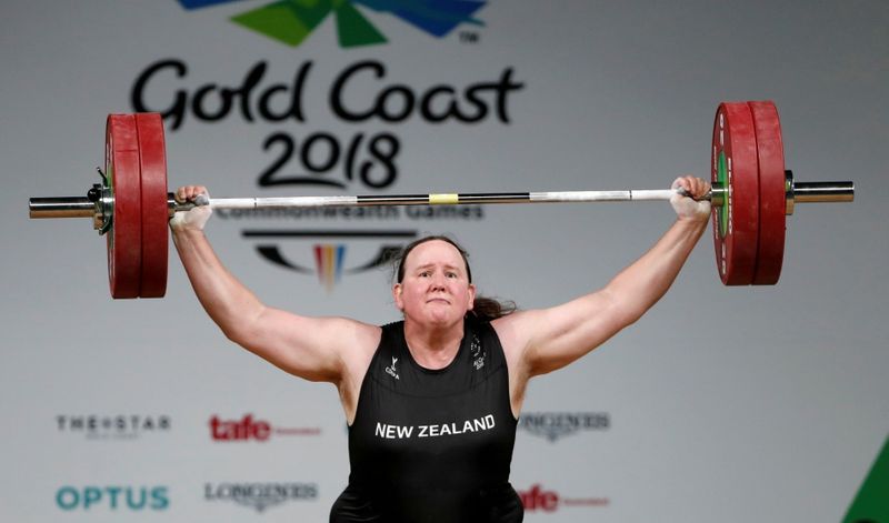 FILE PHOTO: Laurel Hubbard of New Zealand competes at Gold