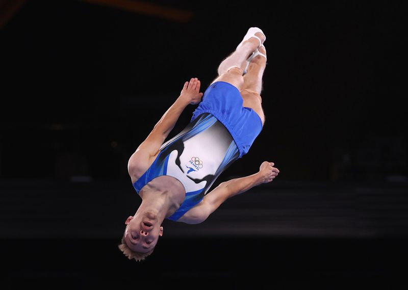 Gymnastics – Trampolining – Men’s Individual Trampoline – Qualification
