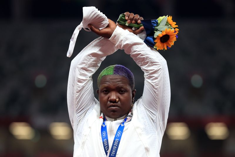 Athletics – Women’s Shot Put – Medal Ceremony