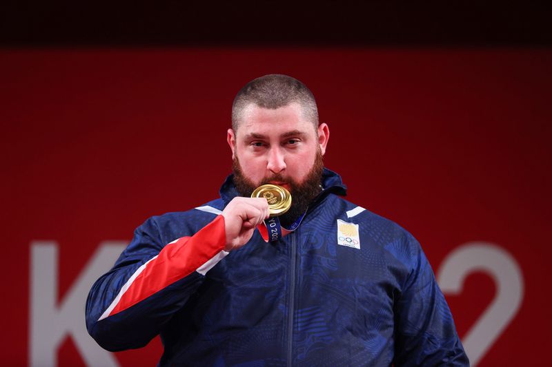 Weightlifting – Men’s +109kg – Medal Ceremony
