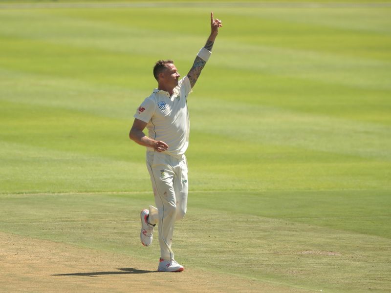 FILE PHOTO: South Africa’s Dale Steyn celebrates taking a wicket