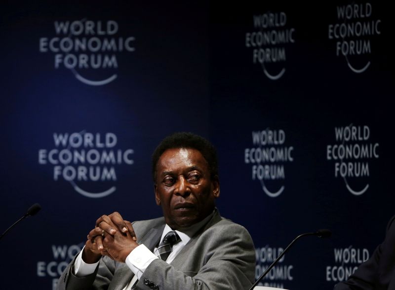 FILE PHOTO: Soccer legend Pele attends the World Economic Forum