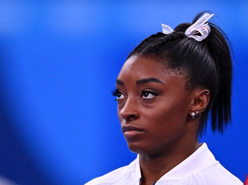 Gymnastics-Biles says she should have quit before Tokyo Games