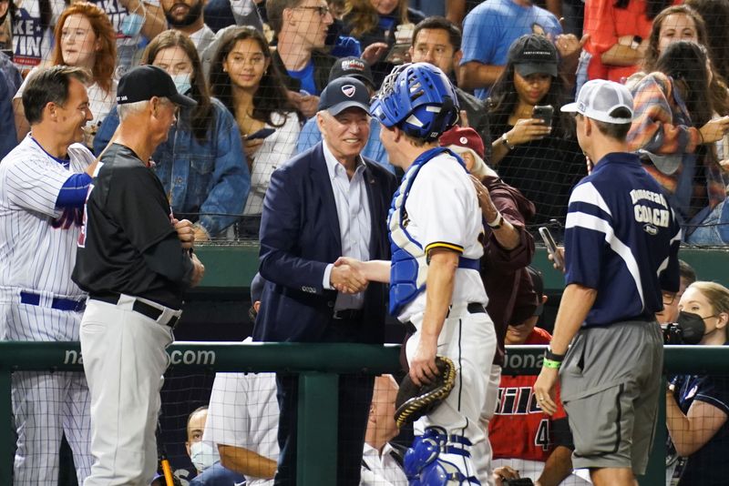 U.S. President Biden attends the annual Congressional Baseball Game at