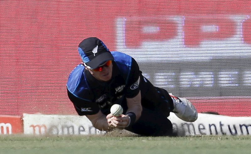 New Zealand’s Milne drops a catch during their first ODI