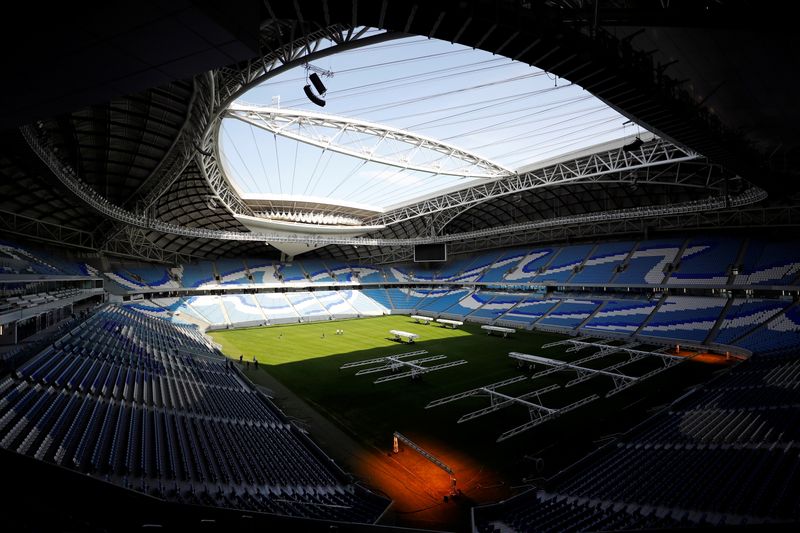 FILE PHOTO: A general view shows the Al Janoub Stadium