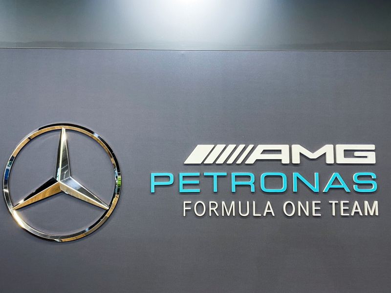 Mercedes-AMG Petronas Formula One team logo is displayed at the
