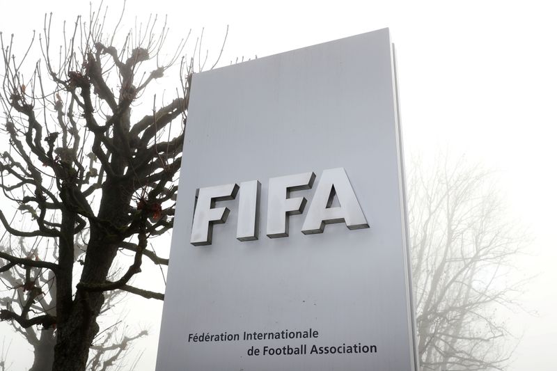 FILE PHOTO: FIFA’s logo is seen in Zurich