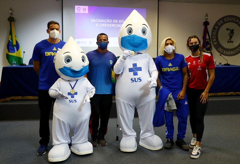 Brazilian athletes and staff travelling to Tokyo for the Olympics
