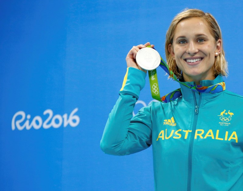 FILE PHOTO: Swimming – Women’s 200m Butterfly Victory Ceremony